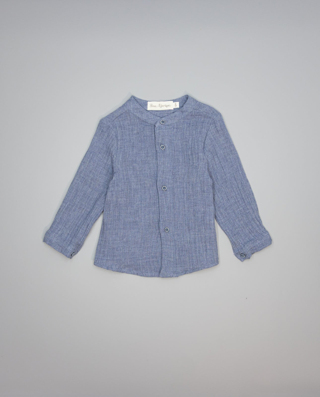 Conjunto menino camisa azul e calça cinza da Fina Ejerique "BLUE"
