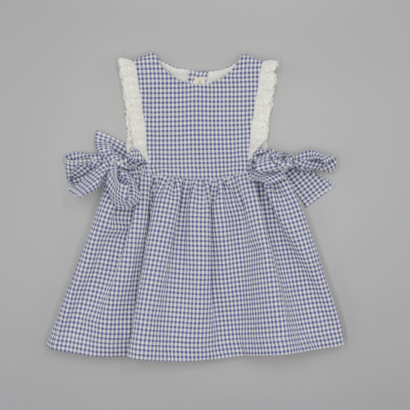 Vestido e tapa fraldas vichy azul marinho Fina Ejerique "NAVY"