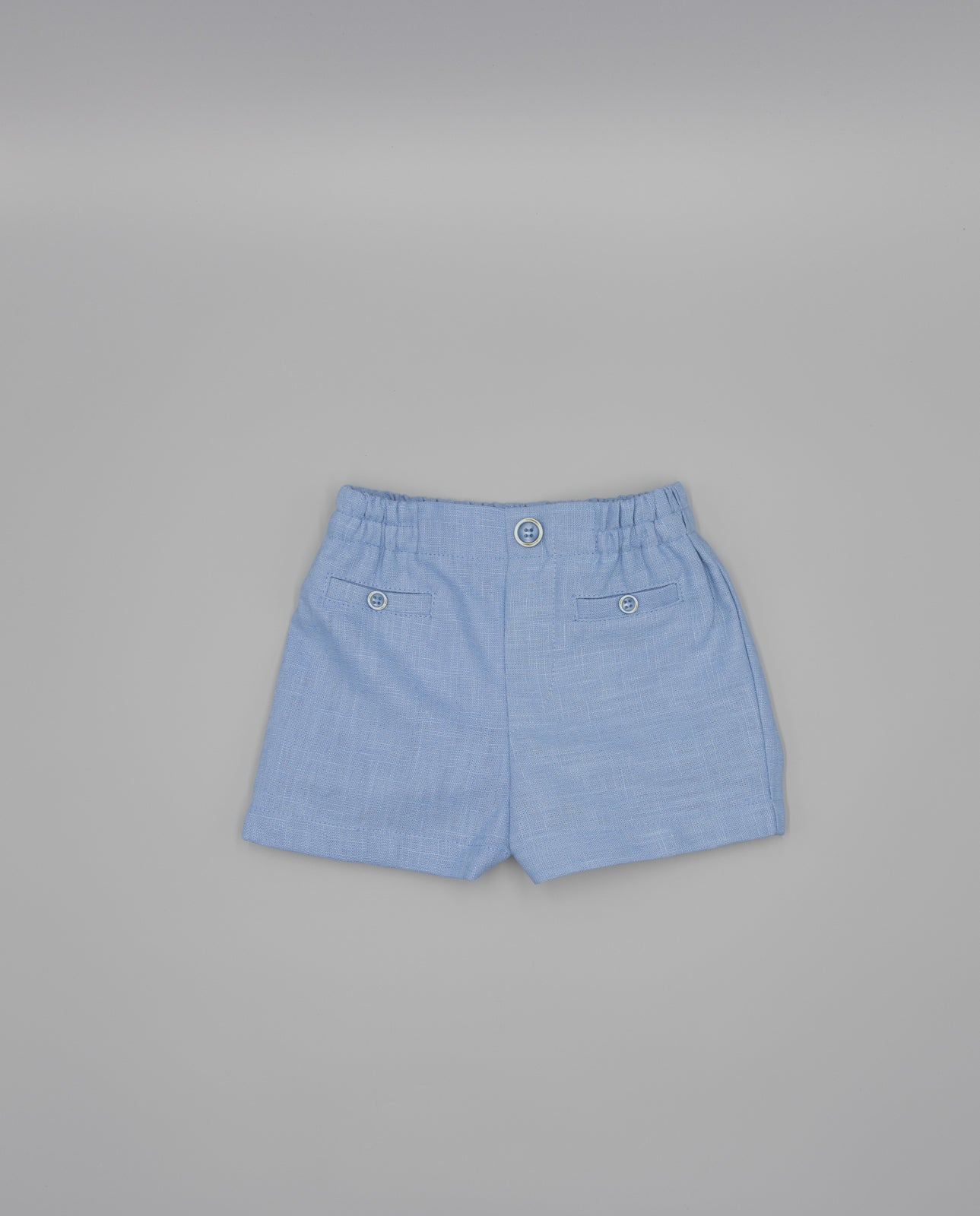 Conjunto camisa vichy azul claro e calção linho azul da Fina Ejerique "NAVY"