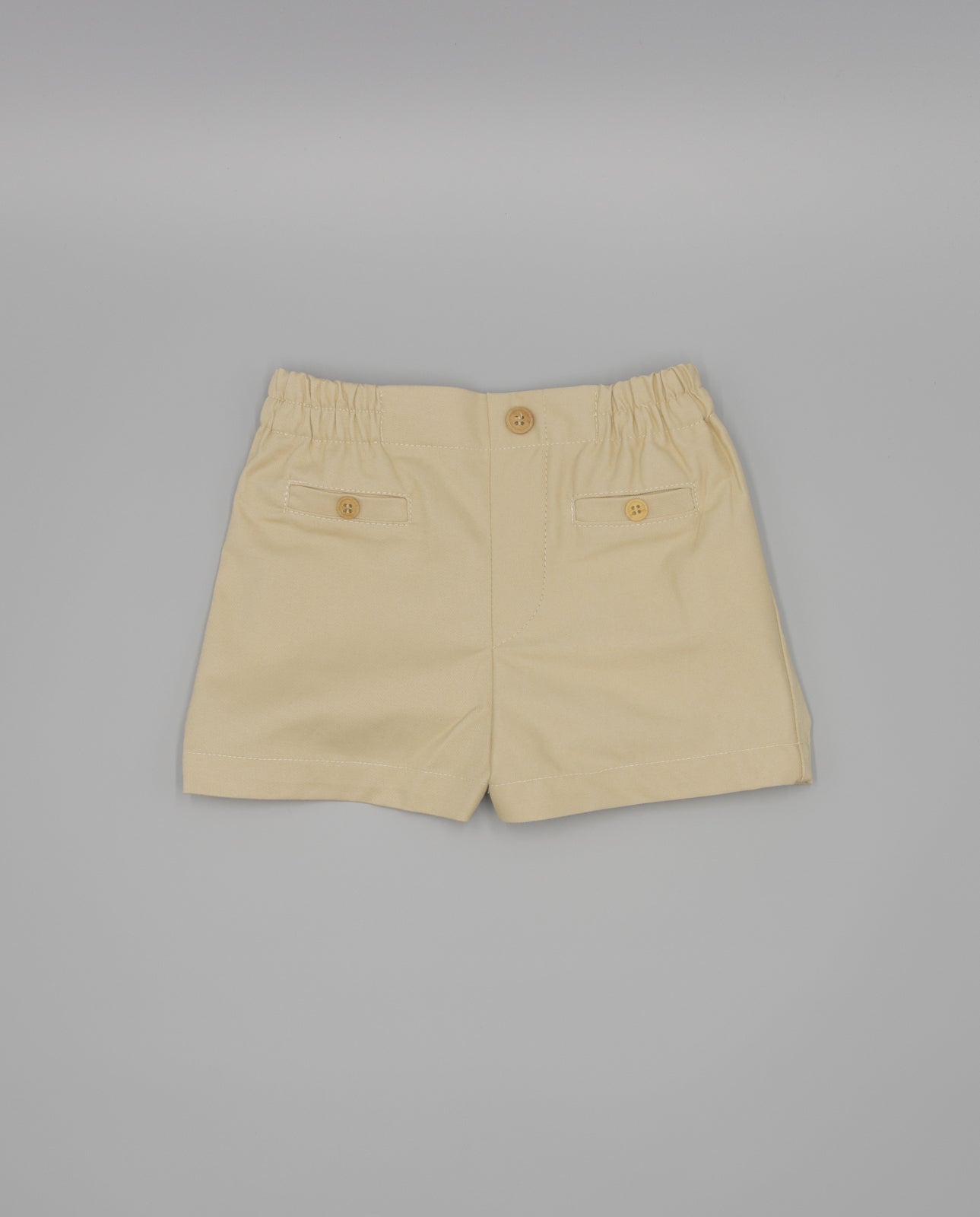 Conjunto camisa quadrados e calção sarga bege da Fina Ejerique "PINK"