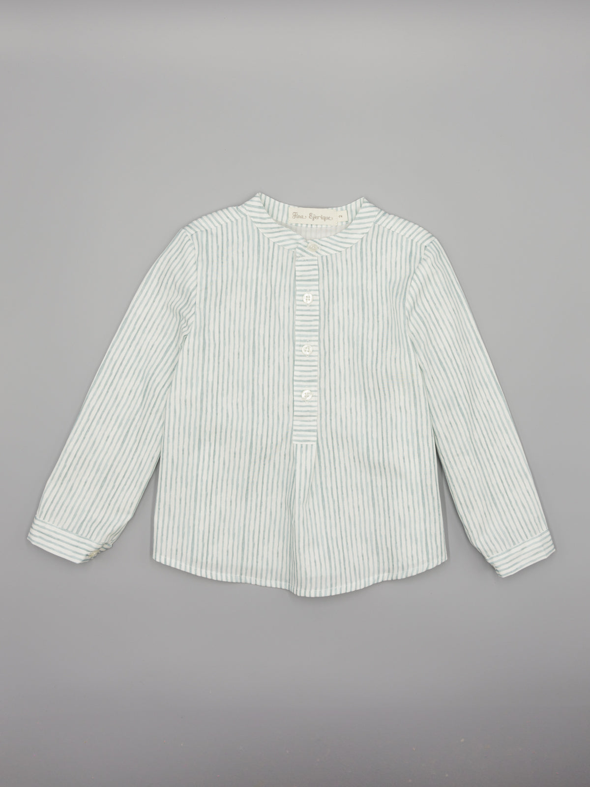 Conjunto camisa riscas azul e calção linho  da Fina Ejerique "BLUE"