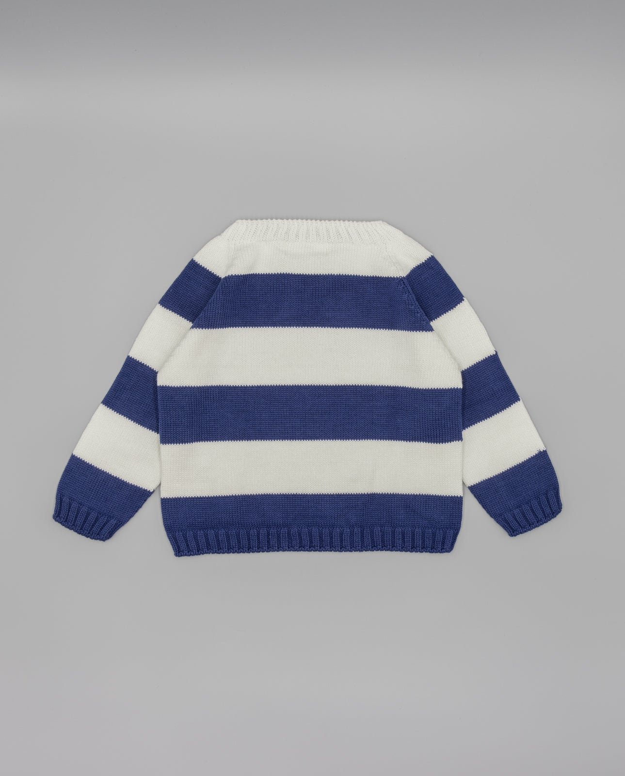 Camisola de malha riscas bege e azul marinho da Fina Ejerique "NANY"