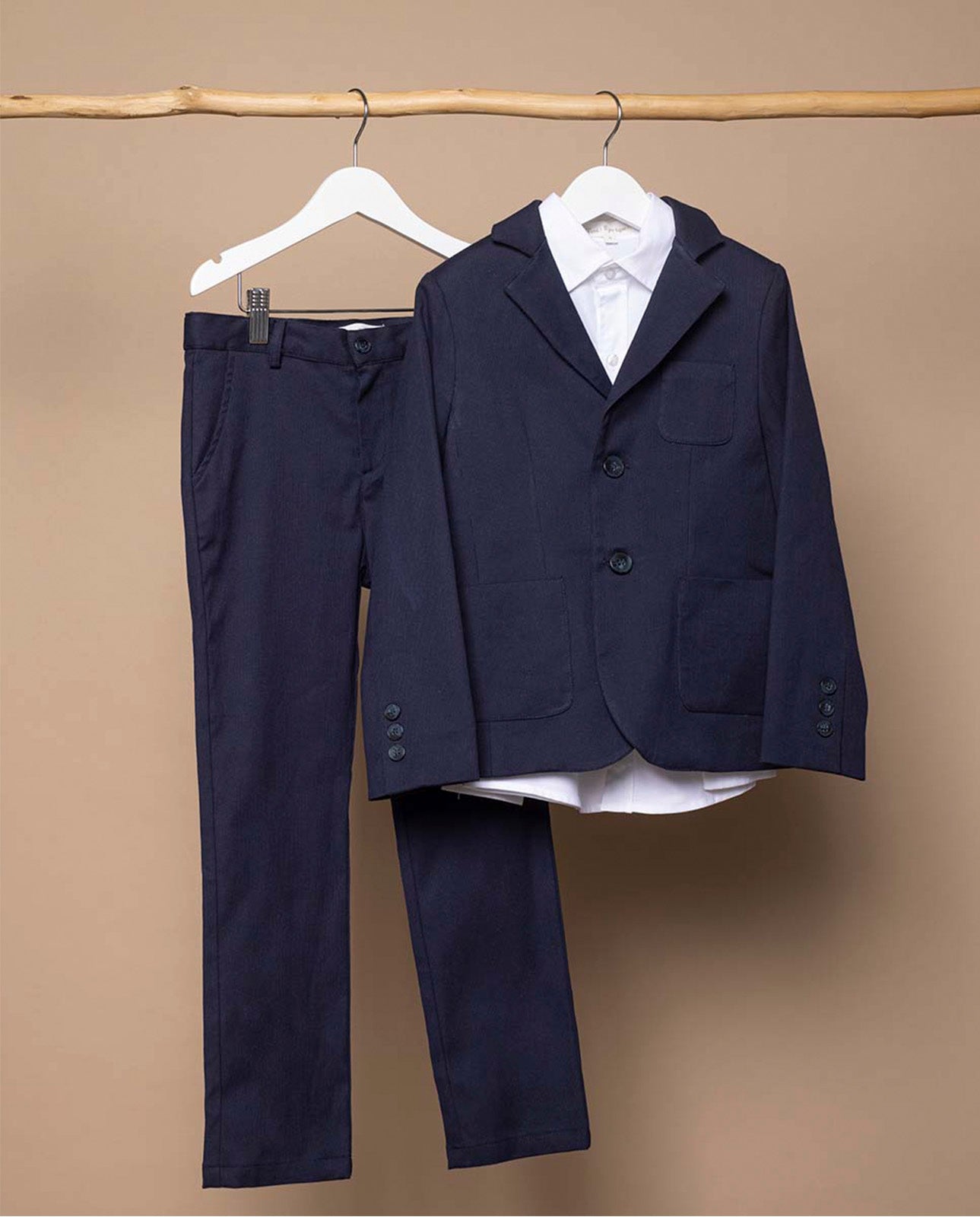 Blazer em piqué azul marinho para menino da Fina Ejerique