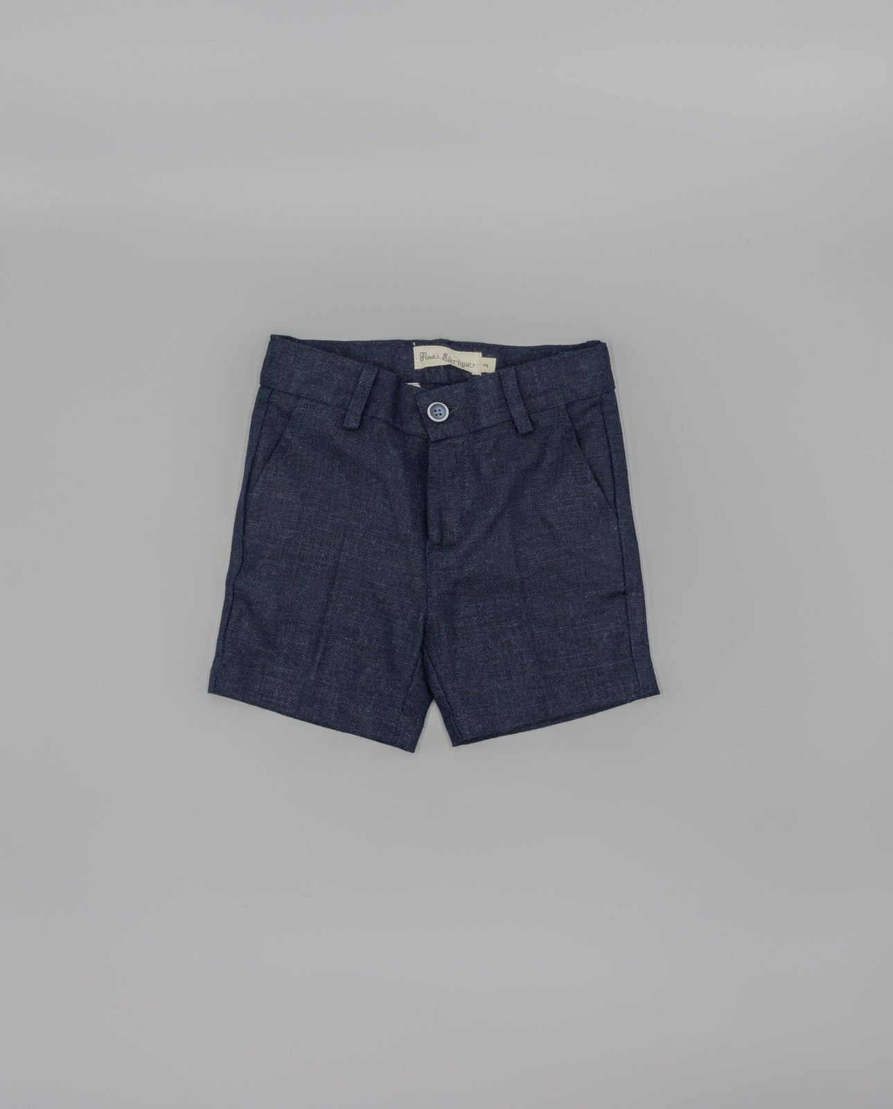 Calção linho azul marinho para menino da Fina Ejerique