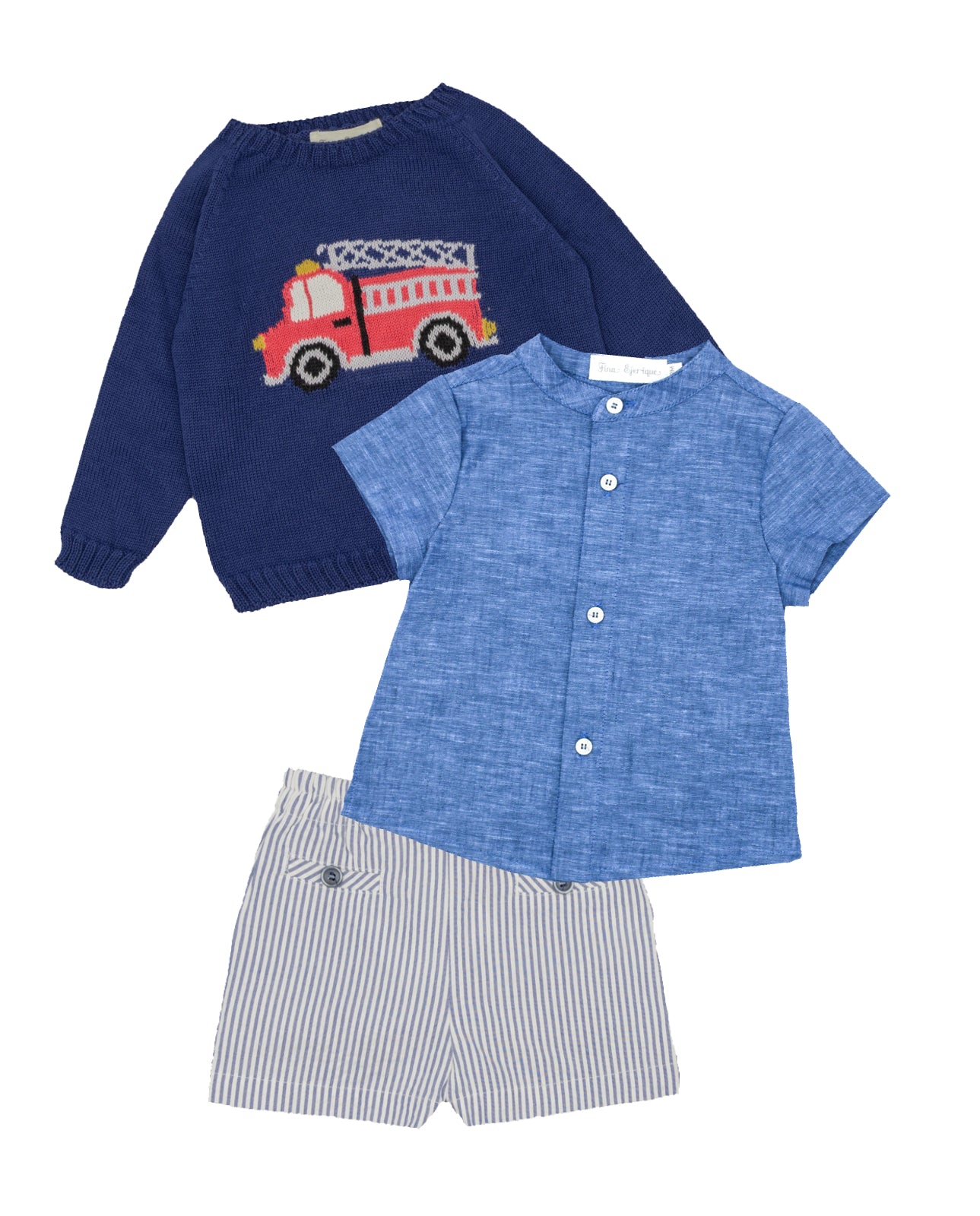 Camisola em malha azul marinho com camião da Fina Ejerique "NAVY"