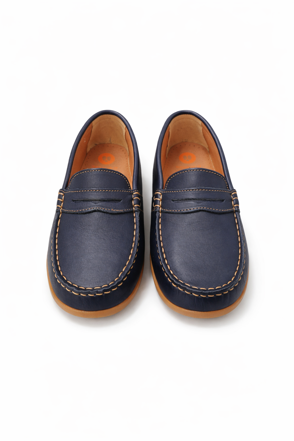Mocassins pele azul marinho Mania do Pé