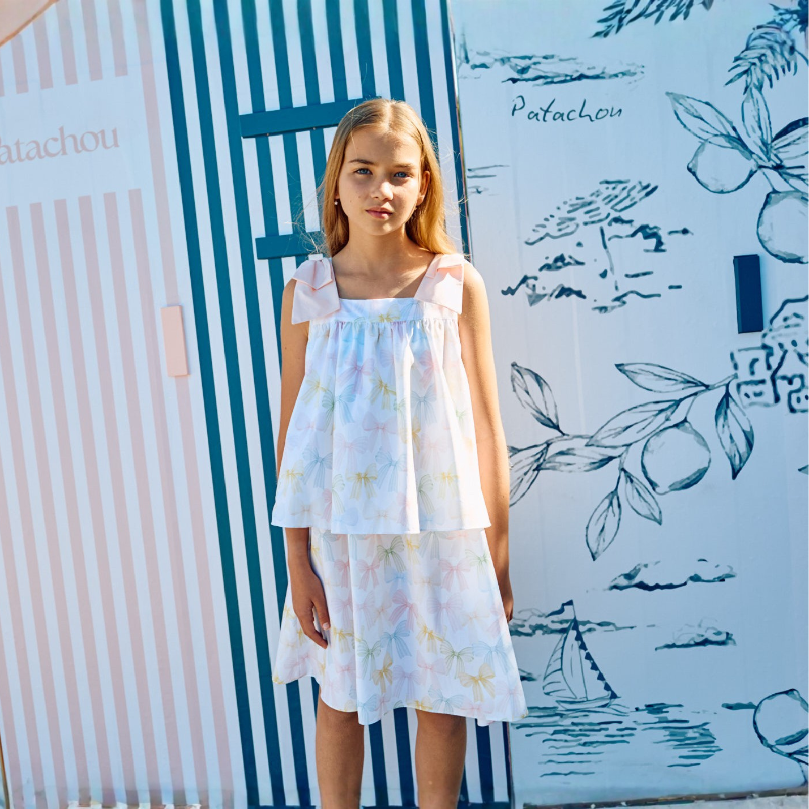 Vestido laços multicolor para menina da Patachou "Holidays"