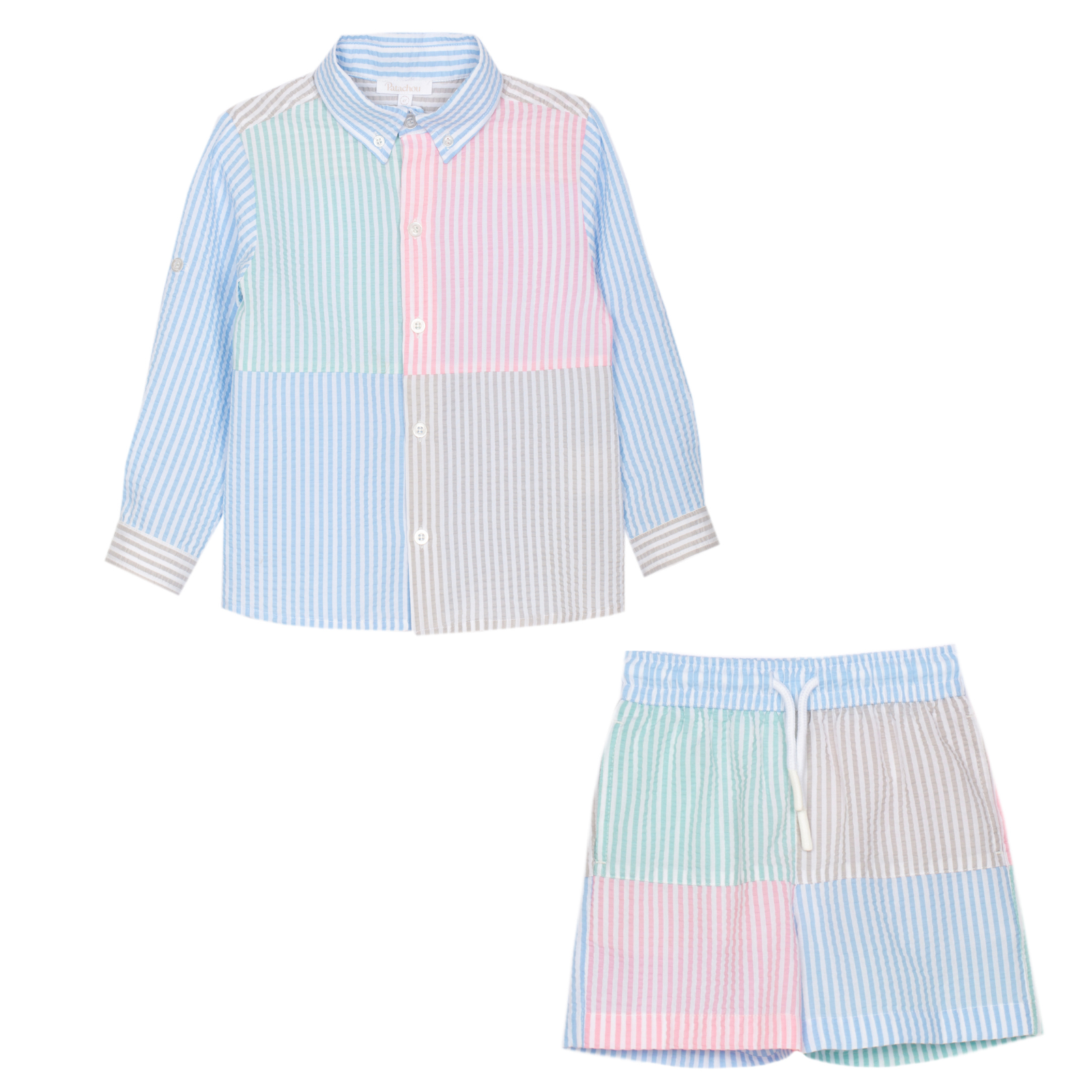 Conjunto camisa e calção multicolor da Patachou "Swimwear"