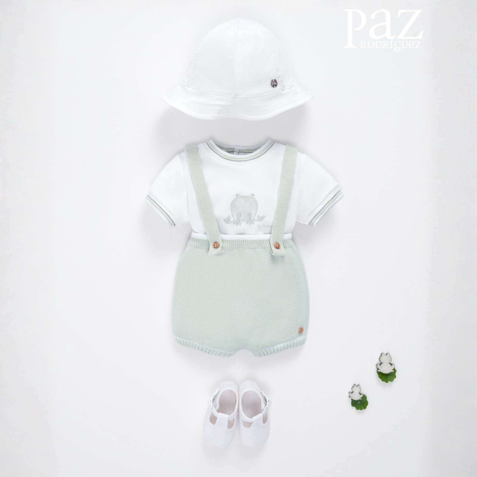 Conjunto t-shirt e calção malha verde da Paz Rodriguez "Noray"