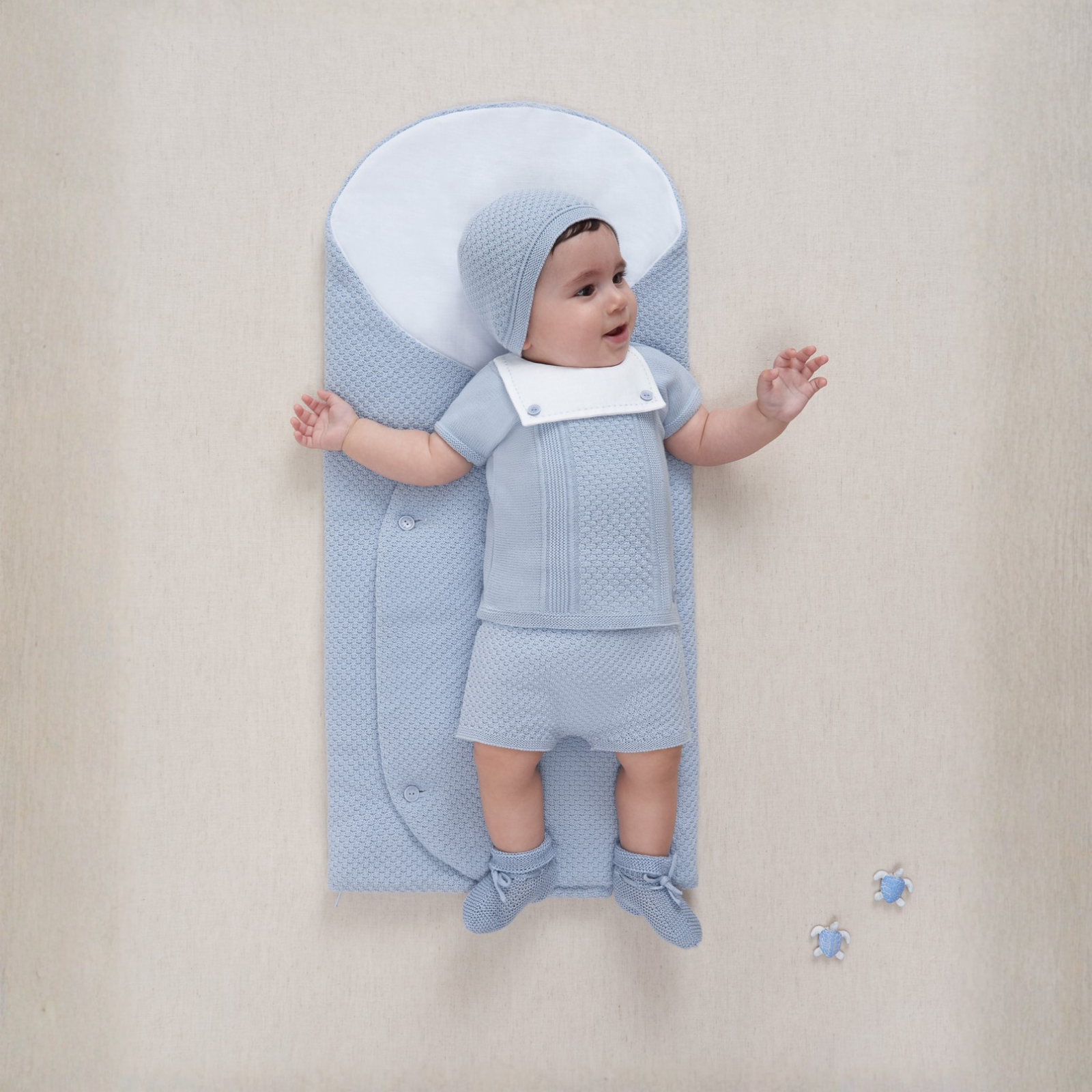 Conjunto bebé menino azul da Paz Rodriguez "Espuma"