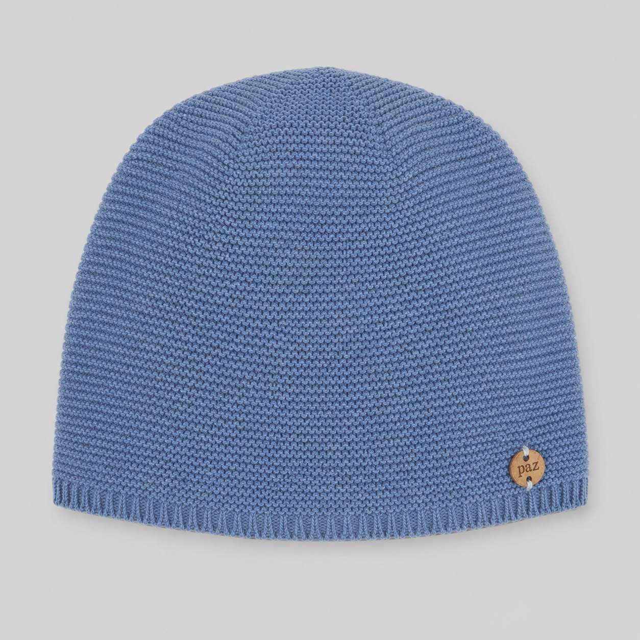 Gorro recém nascido em malha azul da Paz Rodriguez "Ponte"