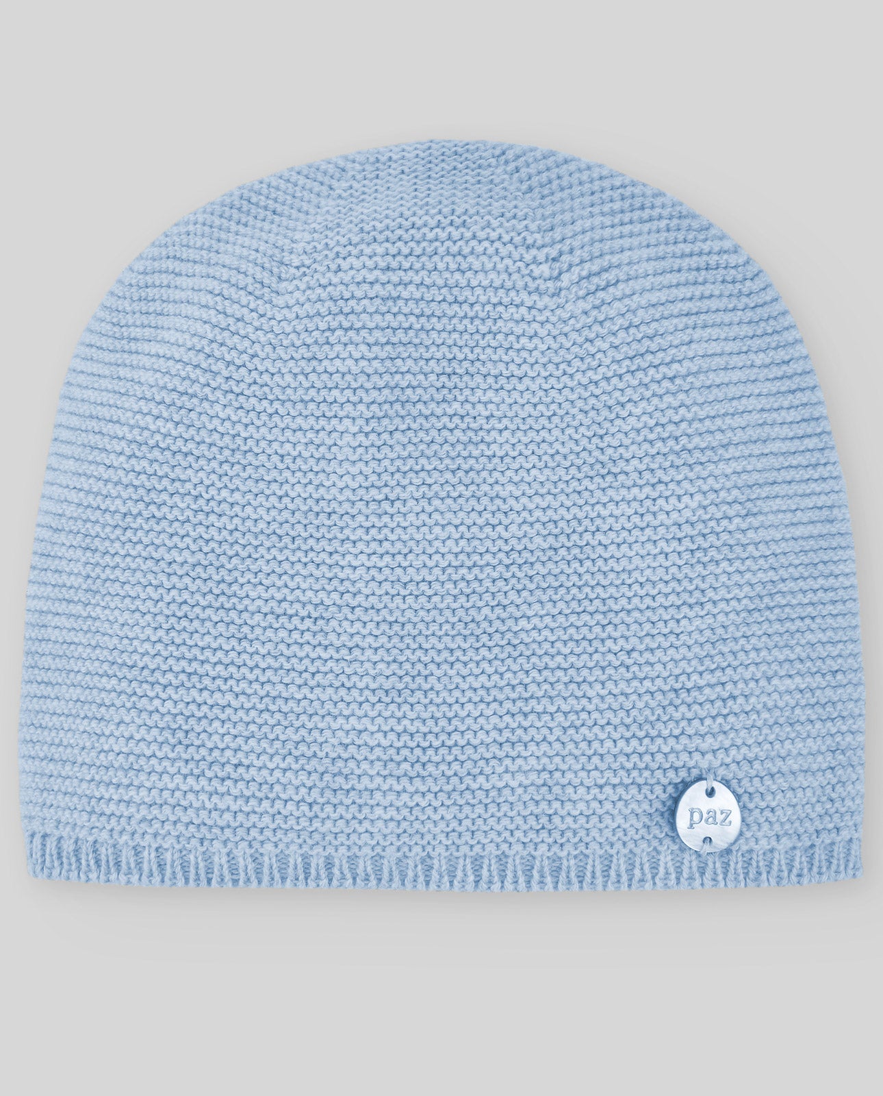 Gorro recém nascido em malha azul da Paz Rodriguez "Val"