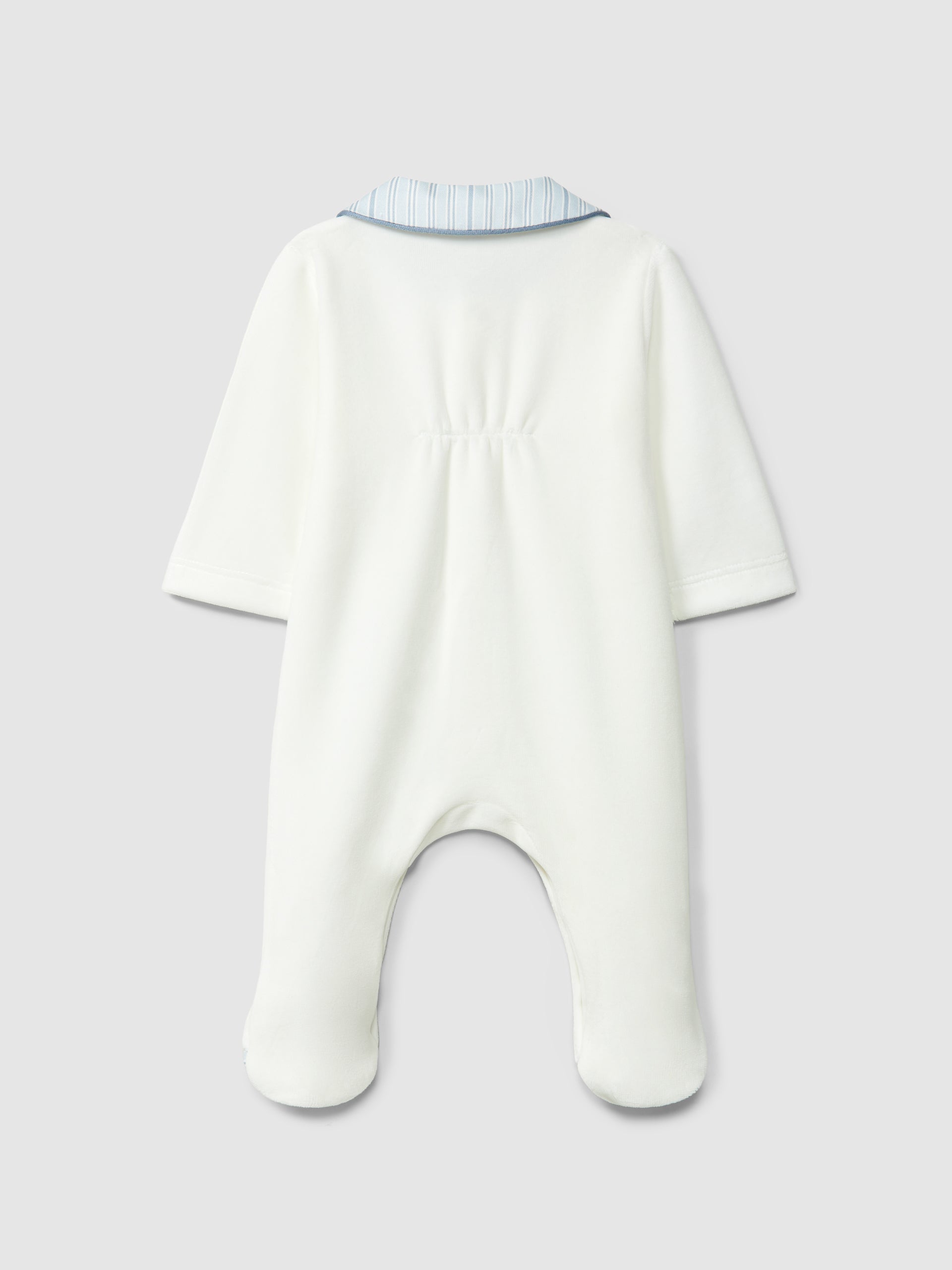 Babygrow branco com gola redonda da Laranjinha