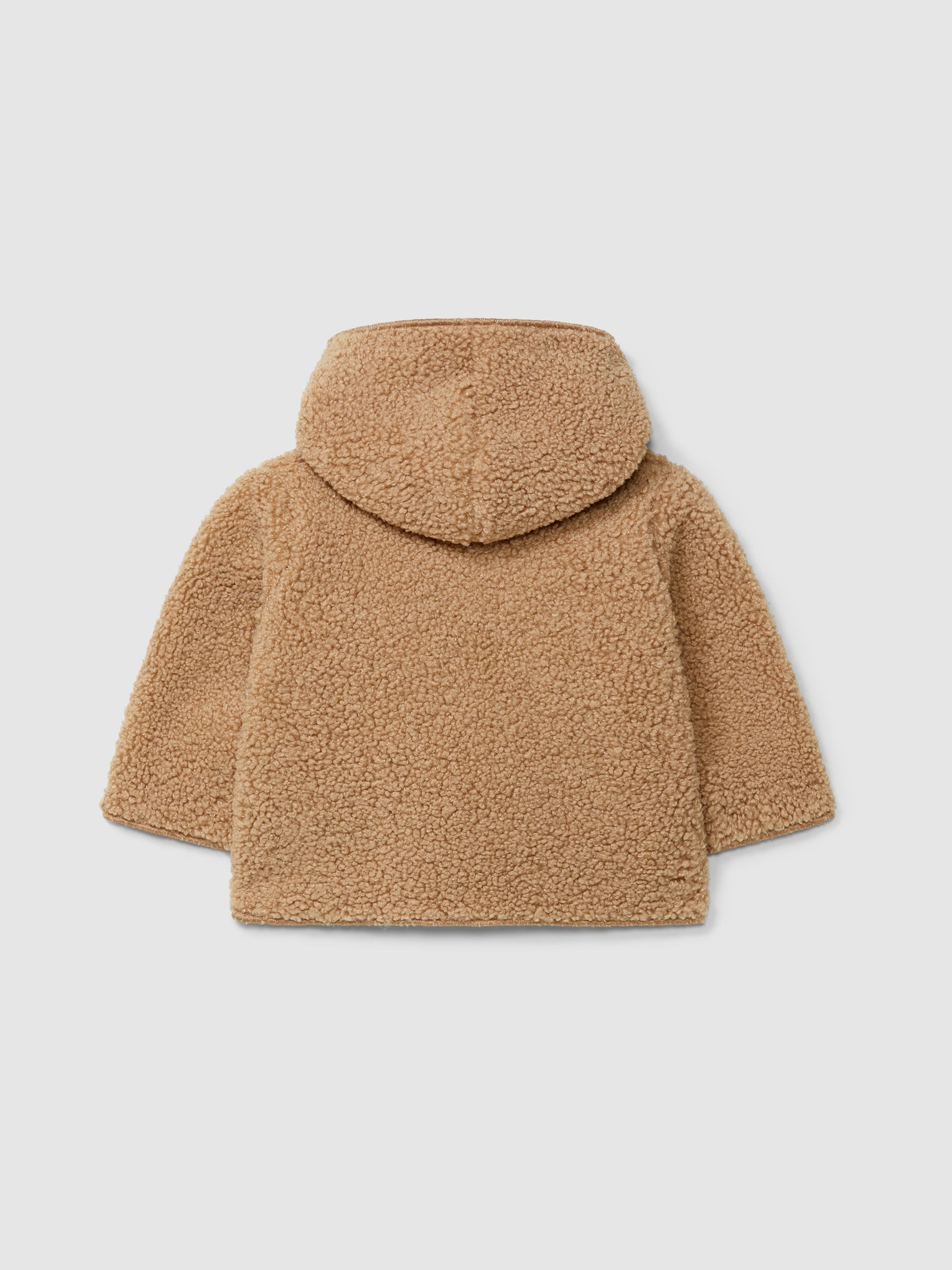 Casaco camel em pelo com capuz da Laranjinha