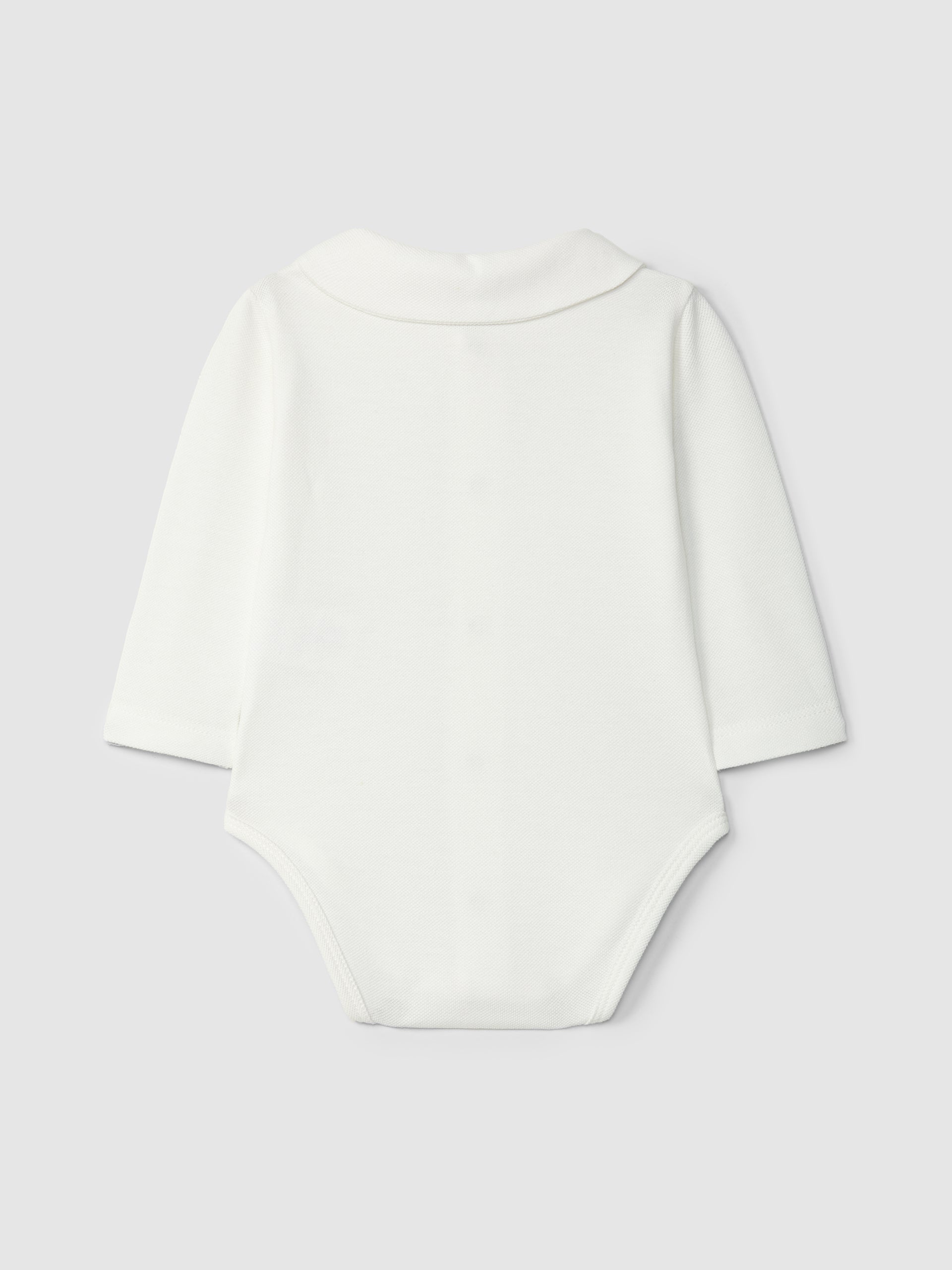 Body branco em piquet gola redonda da Laranjinha