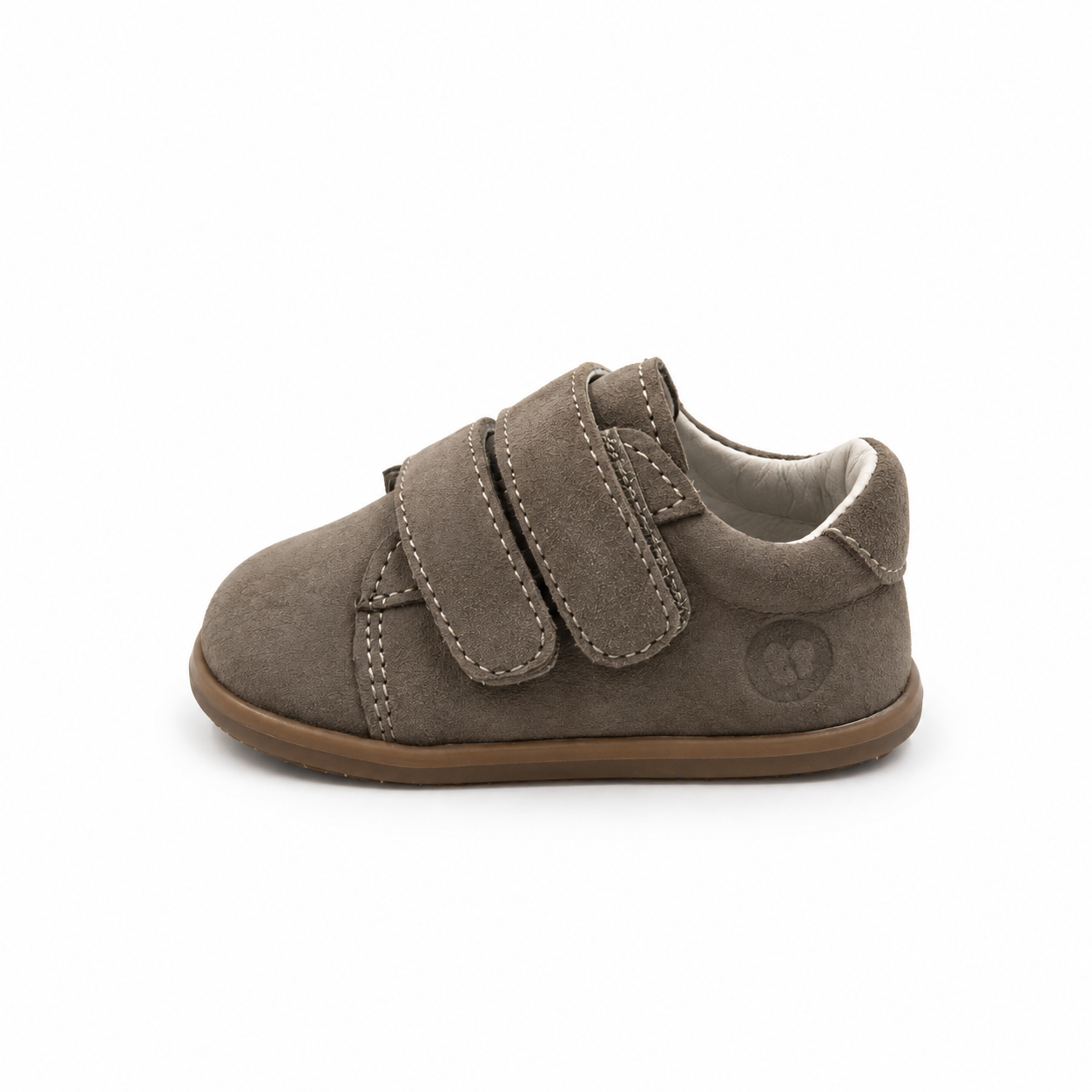 Sapatos barefoot camurça com velcro da Mania do Pé