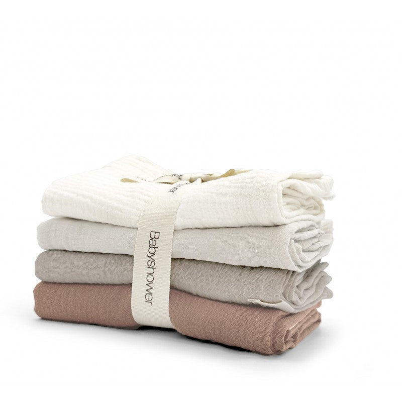 Pack 4 musselines da Babyshower "Little Colors"