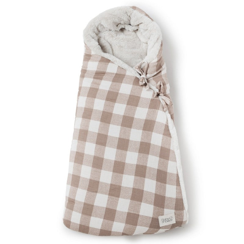 Saco polar da Babyshower "Vichy Caramel"