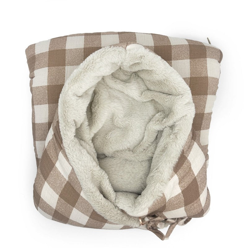 Saco polar da Babyshower "Vichy Caramel"