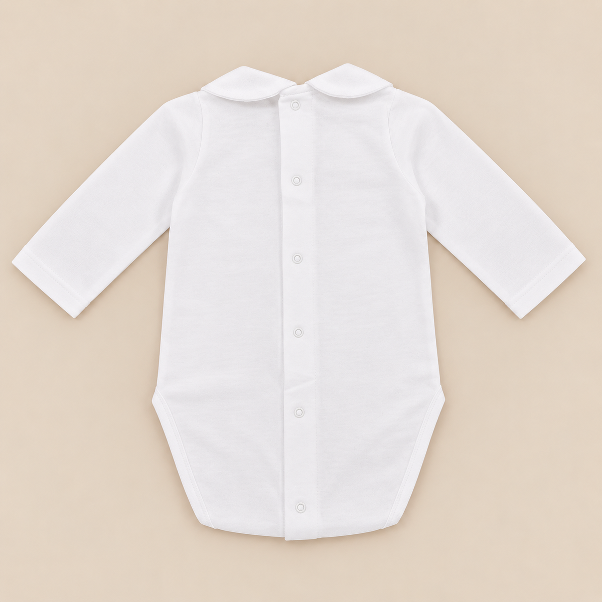 Body branco com gola pique da The Baby Concept